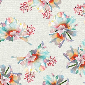 Matilija Poppies Floral Toss by QT Fabrics