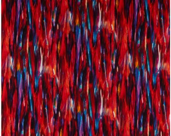 Benartex Painted Horses Brushstrokes Rosso/Multicolore