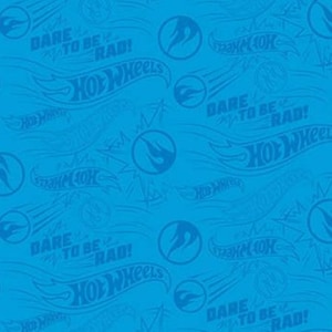 Riley Blake Designs - Hot Wheels Wagen, Rad Blau zu sein