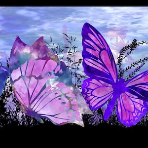 Elysian Border Purple by Jason Yenter - In the Beginning Fabrics
