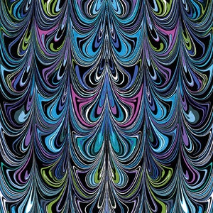 Needle Stars -Chandelier Blue/Multi by Paula Nadelstern for Benartex