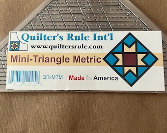 Quilter’s Rule ™ Metric Mini Triangle, 15cm - 45 degrees - Made in America