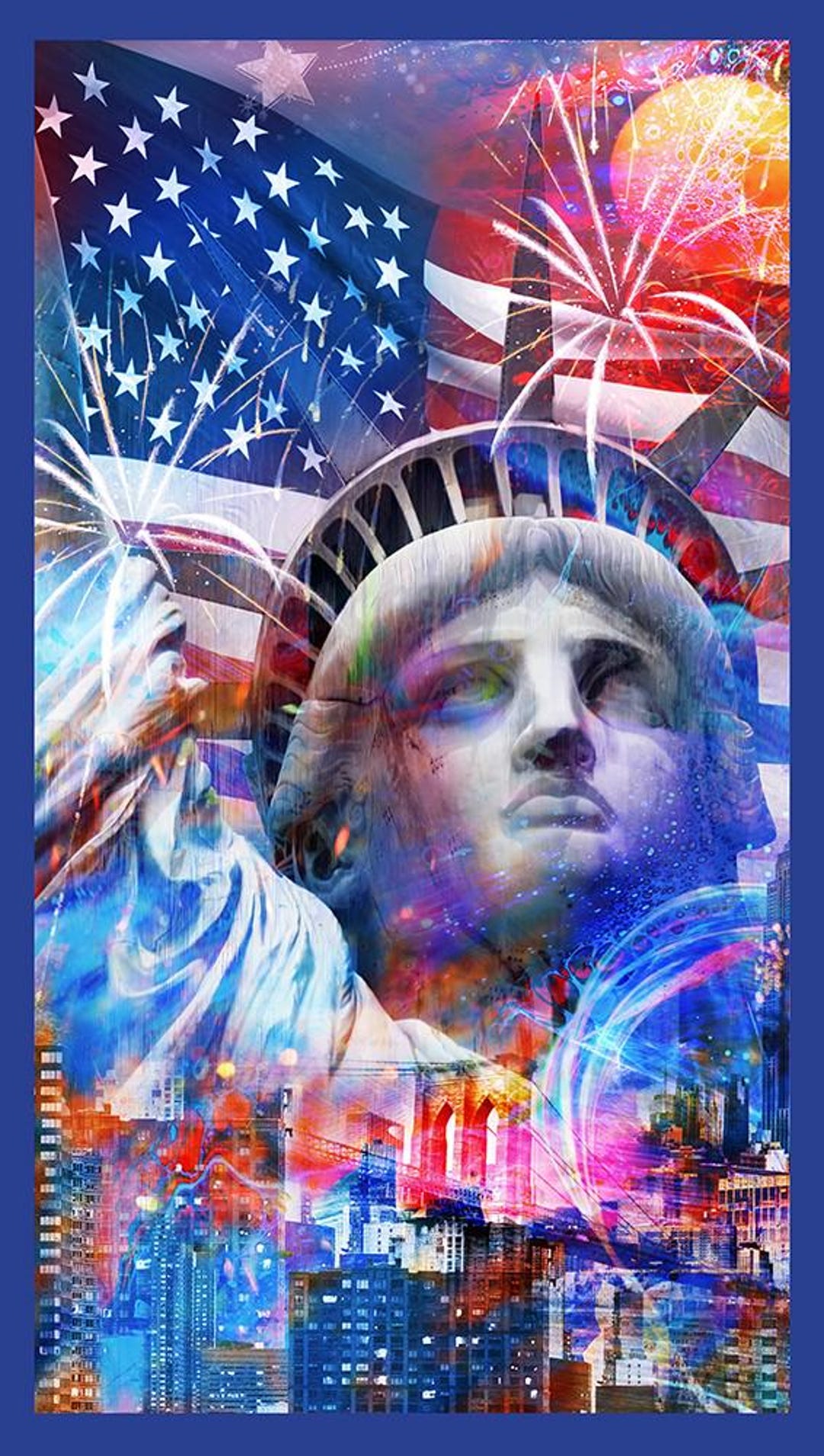 Land of the Free Fabric Panel by Claudia Mckinney for Robert