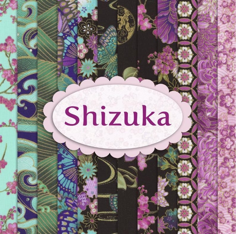 Shizuka ~ Surf Texture Black Metallic by Chong a Hwang for Timeless ...