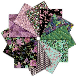 Shizuka Asian Floral 11 Stripe Metallic by Chong a Hwang for Timeless ...
