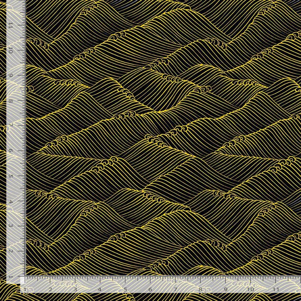 Shizuka ~ Surf Texture Black Metallic by Chong a Hwang for Timeless ...