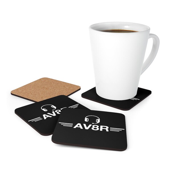 AV8R Aviator Airline Coffee Corkwood Coaster Set | Cadeau d’avion, Cadeau de pilote, Cadeau d’aviation, LGBTQ