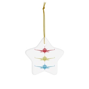 Stacked Aircraft Aviation Christmas Ornaments - Aviator Gift, Airline Gift, Pilot Gift