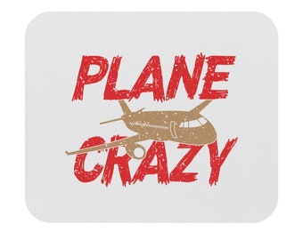 Plane Crazy Aviation Aviator Mousepad - Perfect Pilot Gift, Airline Gift