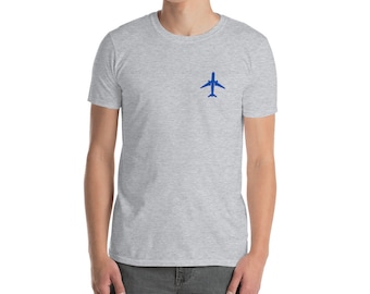 Flying Plane Airline Pilot Short-Sleeve Unisex White T-Shirt - Perfect Pilot Flight Attendant Gift