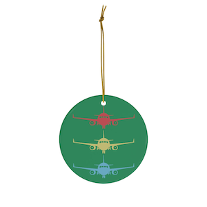 Stacked Aircraft Aviation Christmas Ornaments - Aviator Gift, Airline Gift, Pilot Gift