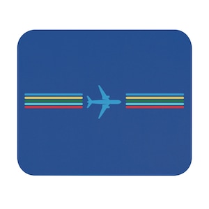 Plane Flying Center Contrails Aviation Airline Aviator Airline Mousepad - Perfect Pilot Gift, Aviator Gift
