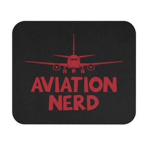 Aviation Nerd Plane Aviator Airline Mousepad - Perfect Pilot Gift, Airline Gift