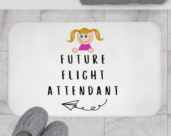 Future Flight Attendant Bath Mat, Aviation Baby Shower Gift