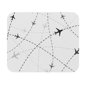 Flying Zig Zag Plane Aviator Airline Mousepad - Perfect Pilot Gift, Airline Gift