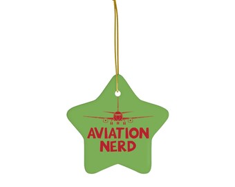Luftfahrt Nerd Weihnachtsbaum Ornament - Pilot Geschenk, Platane Dekoration
