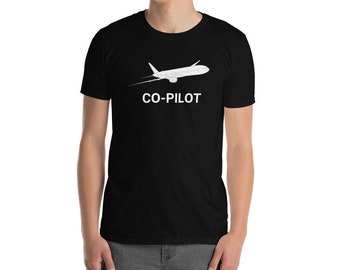 Co-Pilot Airplane T-Shirt – Aviation Unisex Tee, Pilot Gift