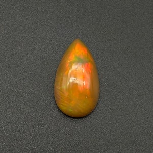AAA+ Natural Opal Top Fire Cabochon/Beautiful Fire Ethiopian Opal/Polished Opal/Ethiopian Opal Stunning Pear Shape Loose Cabochon/9.70 CTS//