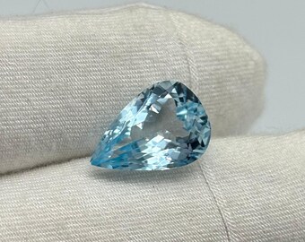 Natural Blue Topaz Pear Shape Loose Stone//Amazing Blue Topaz Pear Shape// Blue Topaz Pear For Jewelry/Stunning Blue Topaz Cutstone Gemstone