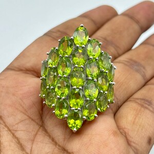 Fantastic AAA+ Peridot Very Beautiful Oval Shape Solitaire Ring, 925 Sterling Silver Ring, Engagement Silver Ring, Bridesmaid Jewelry