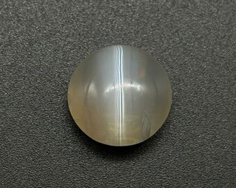 Natural Flawless Cat's Eye Loose Gemstone//10.12 CTS/Cat's Eye Round Cabochon//Semi Precious Gemstone//Cat's Eye for ring//amazing line//
