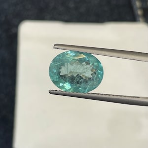 AAA+ Quality Natural Paraiba Tourmaline//Oval Faceted//Rare Paraiba Top Quality//Loose Gemstone//4.20 carat Certified Paraiba Tourmaline//