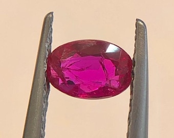 0.42 Ct’s , Natural  Ruby , Mozambique Mine Ruby , Pinkish Red Ruby , Oval Cut Ruby , Faceted Ruby , High Quality Ruby For Ring .