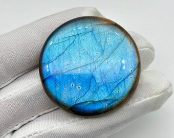 AAA+ Natural Labradorite Cabochon Round Shape Loose Gemstone//Beautiful Cabochon Round/Labradorite Cabochon Gemstone//Made For Jewelry