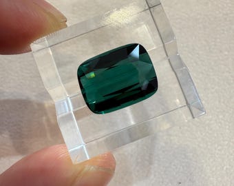 Natural Indicolite Tourmaline Superb Quality , Excellent Cutting Cushion Faceted , Loose Indicolite Tourmaline 7.27 Cts For 18k Gold Ring