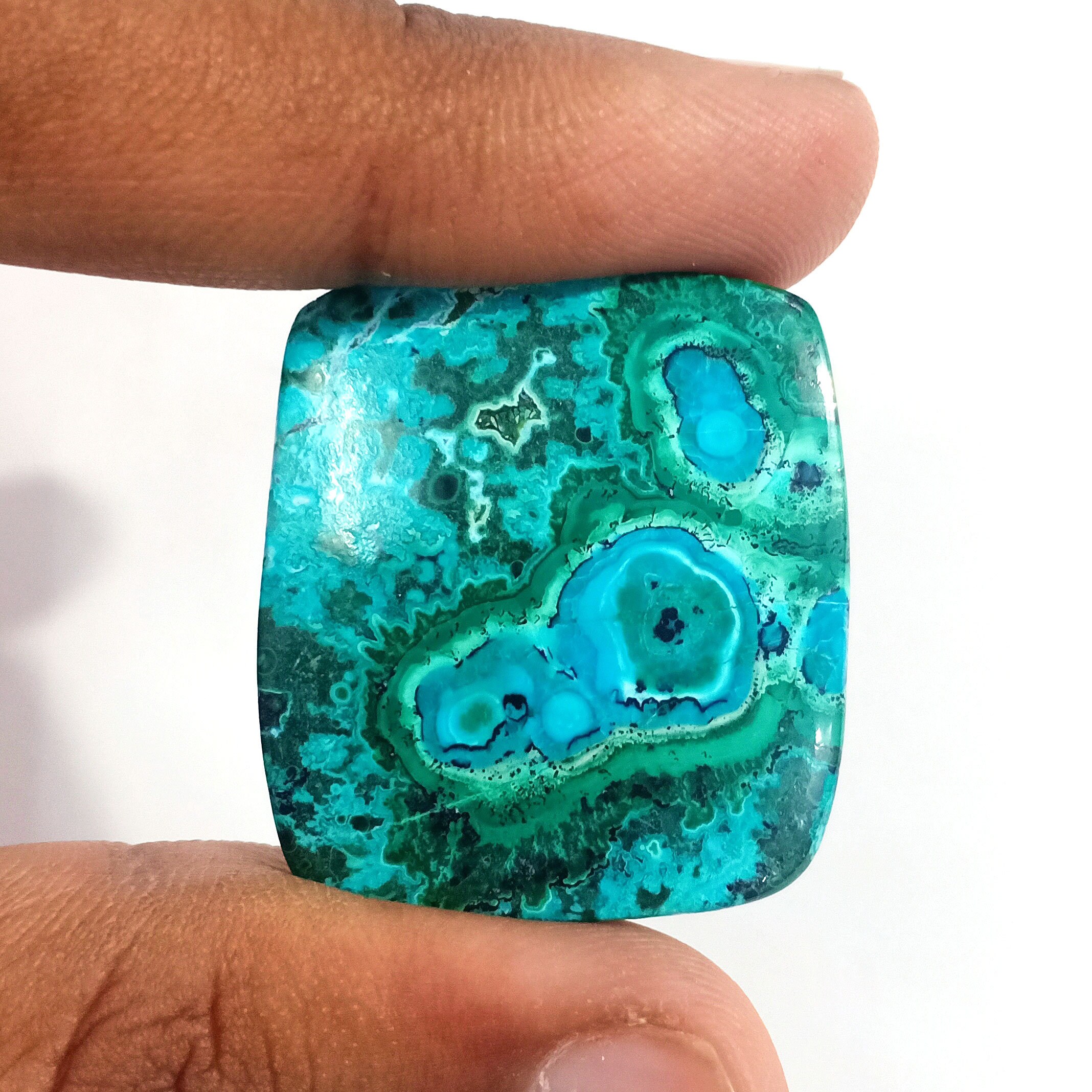 11.84 GRAM Gorgeous Azurite Octagon Shape, Beautiful Design Azurite ...
