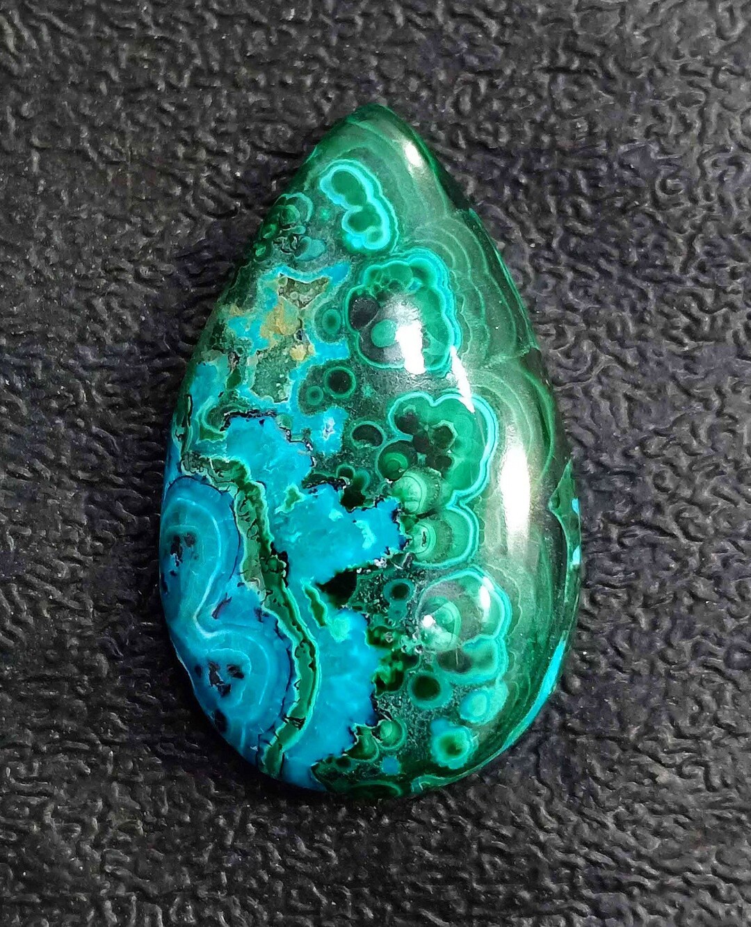 10.80 GRAM Energetic Azurite Pear Shape, Beautiful Azurite Cabochon ...