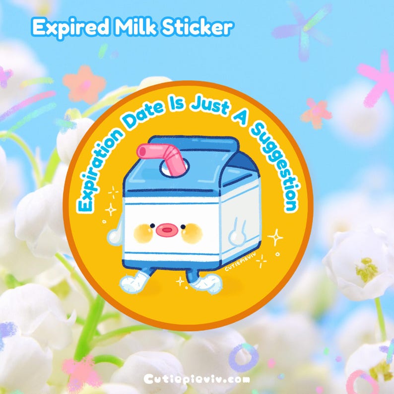 Expie Sticker Expired Milk Sticker | Buy 3 Get 1 FREE《 Waterproof + Weatherproof ...