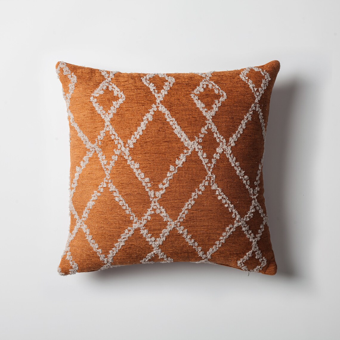 Burnt Orange Beige Modern Mud Cloth Tufted Rust Color Etsy