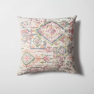 Kilim Pillow Cover: Multicolored Boho Chic Cushion, Modern Design