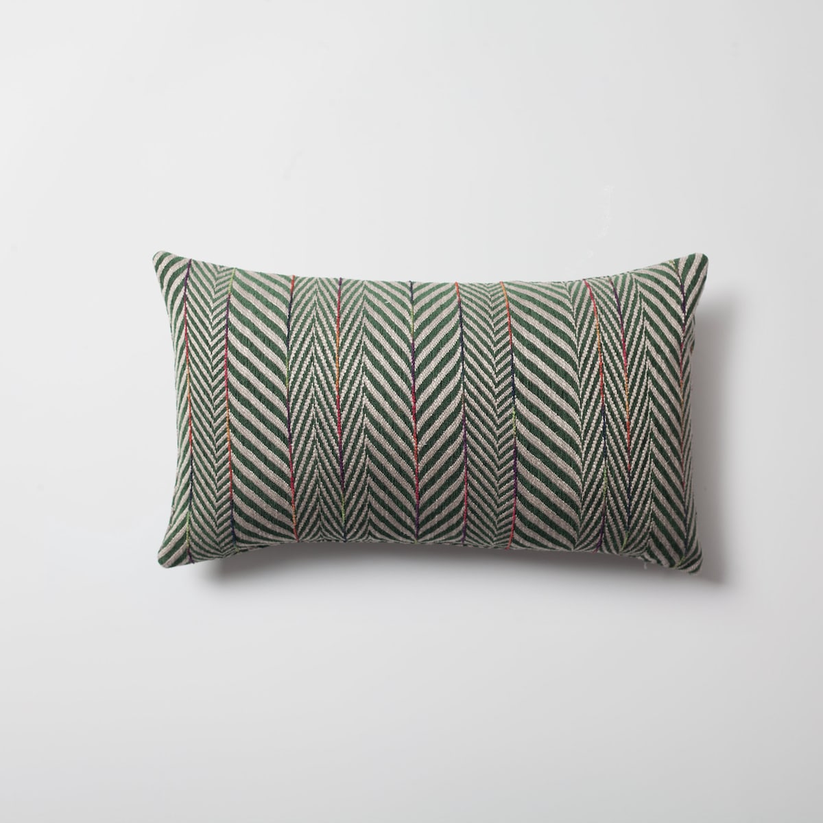 Woven Decorative Throw Pillow in Emerald Green
