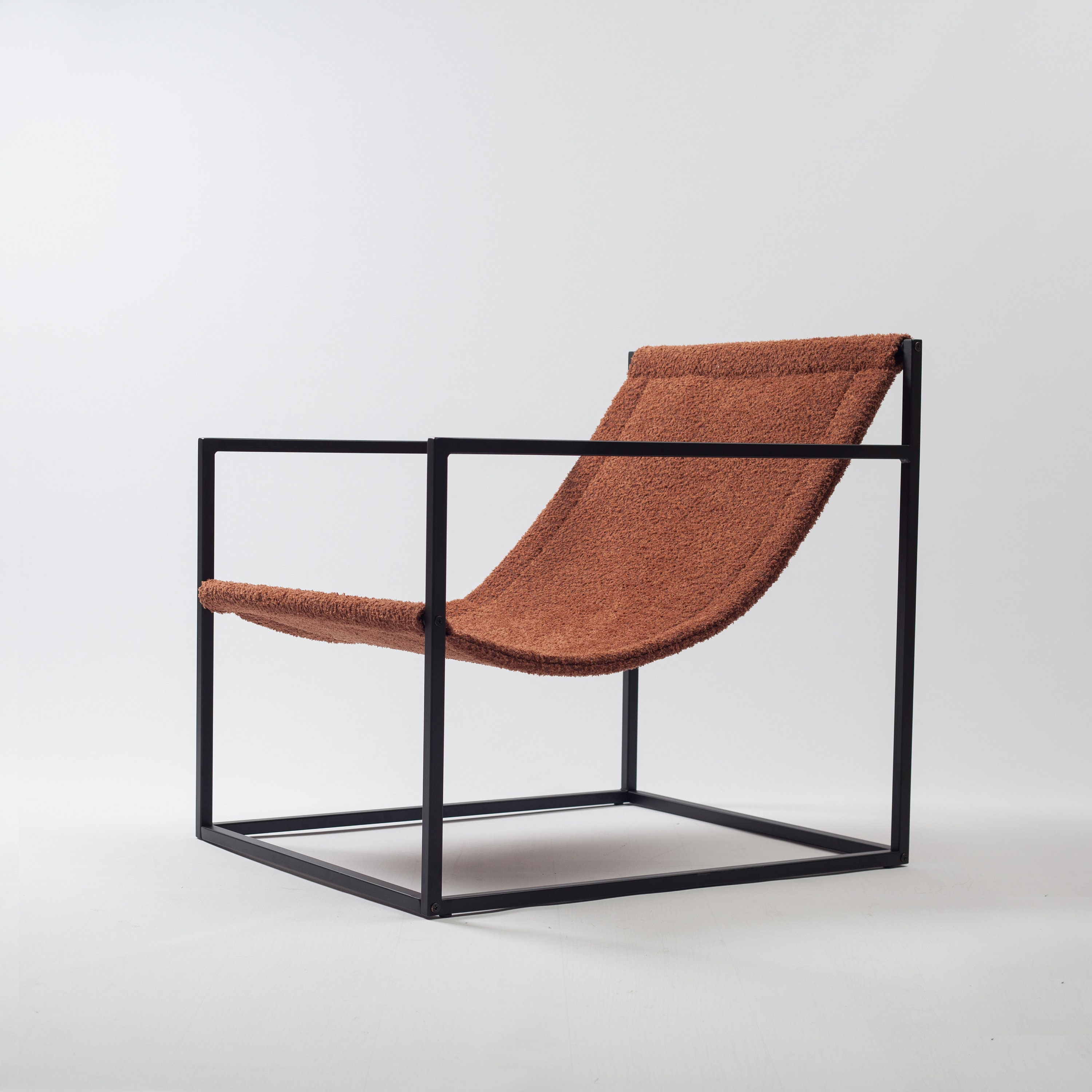 Lounge Accent Sling Chair Black Steel Metal Modern Minimal | Etsy