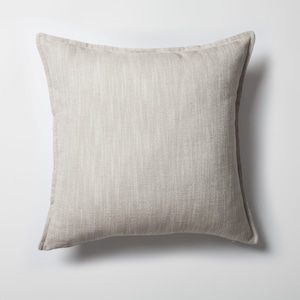 Natural Linen Throw Pillow Cover: 20x20 Square Pillowcase