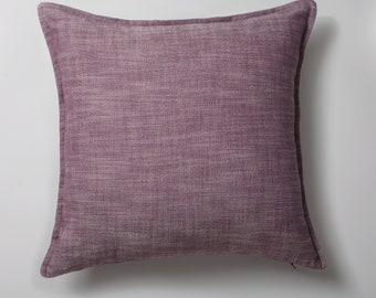 Neutre Linen Purple | Gris | Beige | Moutarde | Bleu | %100 Couverture d’oreiller tissée naturelle | Couvertures de coussin d’oreiller de jet d’accent décoratif solide