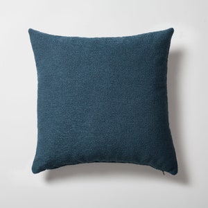 Solid Aegean Blue | Burnt Orange | Mustard | White | Hunter Green | Brown | Navy | Teal | Woven Fabric | Decorative Throw Couch Pillow Case