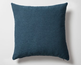 Solid Aegean Blue | Burnt Orange | Mustard | White | Hunter Green | Brown | Navy | Teal | Woven Fabric | Decorative Throw Couch Pillow Case