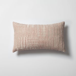 Powder Pink Plush Tweed Jacquard Tufted Abstract Woven 20x20 12x20 Throw Decorative Lumbar Home Decor Kid's Room Textured Pillow Cover Case image 2