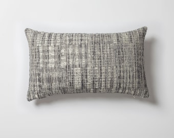 Grey Anthracite Tones Plush Tweed Solid Tufted Abstract Covers 20x20 12x20 Throw Decorative Lumbar Home Decor Textured Pillow Cover Case