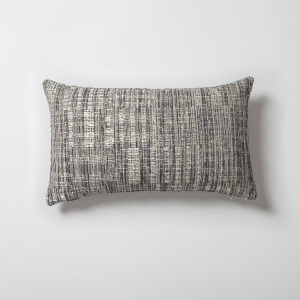 Grey Lumbar Pillow - Etsy