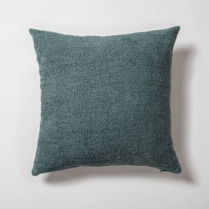 Blauer Plüsch Büschelkissenbezug: Moderne Boho, 20x20