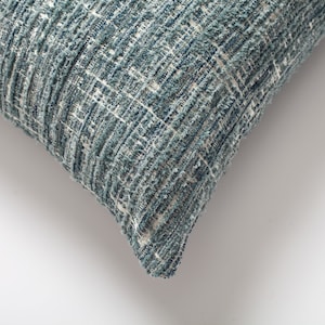 Decorative Throw Pillows Tweed Design Woven Jacquard Fabric Unique Modern Seamless Textured Cushions Case on Couch , Bed , Room Decor Blue