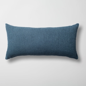 Aegean Blue Boucle Lumbar Pillow Cover: Modern Bohemian Throw (14x28 inch)