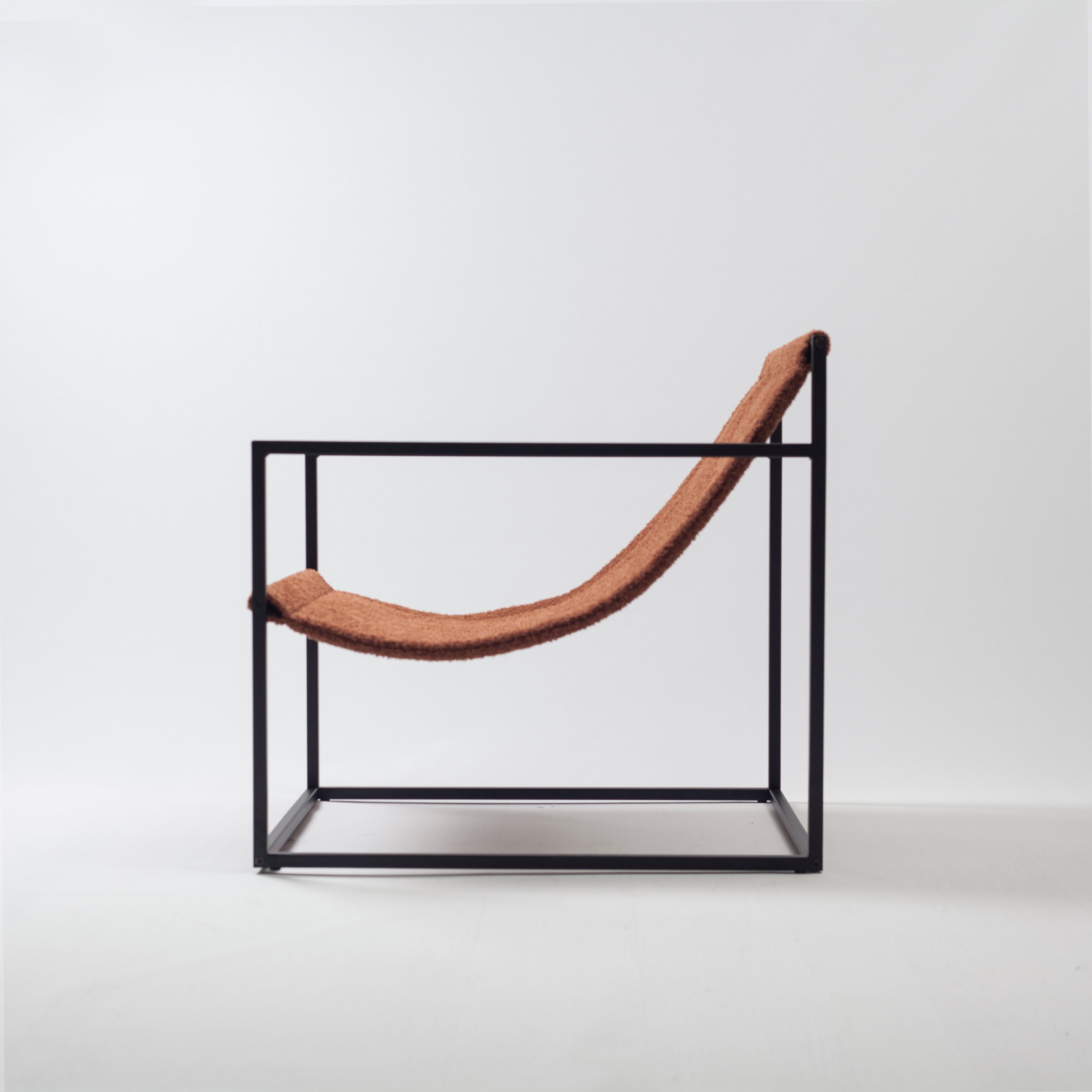 Lounge Accent Sling Chair Black Steel Metal Modern Minimal | Etsy