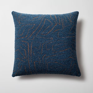 Blue Pillows For Couch | Minimal Design Abstract Pattern | Square 20x20, Lumbar 14x28 inches | Home Sofa, Bed Decorative Pillowcase