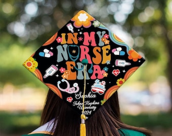 Personalized Nursing Graduation Cap Topper, Class Of 2025, In my Nurse Era Grad Cap Topper, Future Nurse Gift, RN Grad Cap Topper