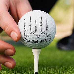 Custom Dad Golf Balls With Kid Names, Golf Ball for Dad, Golf Gifts, New Dad Gift, First Father&#39;s Day Gift, Golf Gift for Daddy Golf For Men